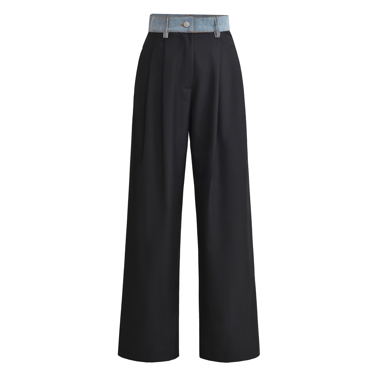 Waist High Waist Loose Straight Casual Pants