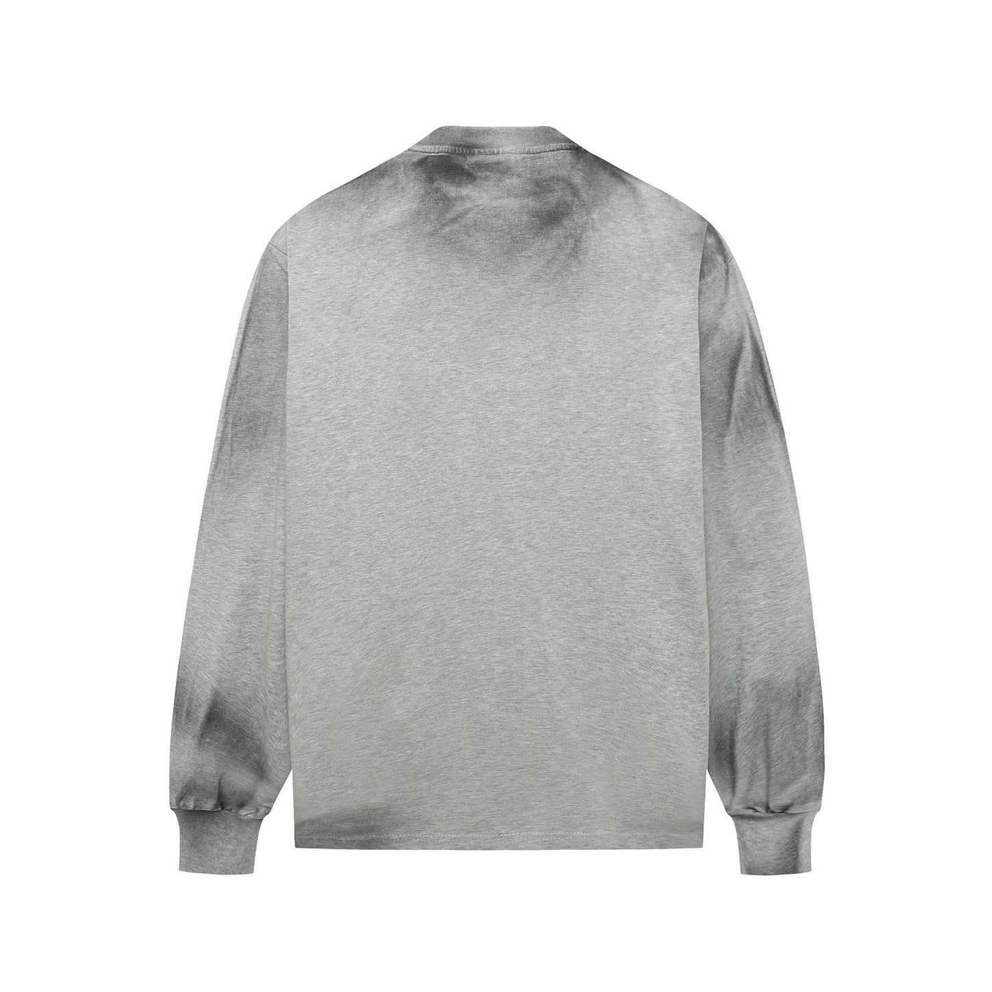 Retro Washed Distressed Crew Neck Sweater