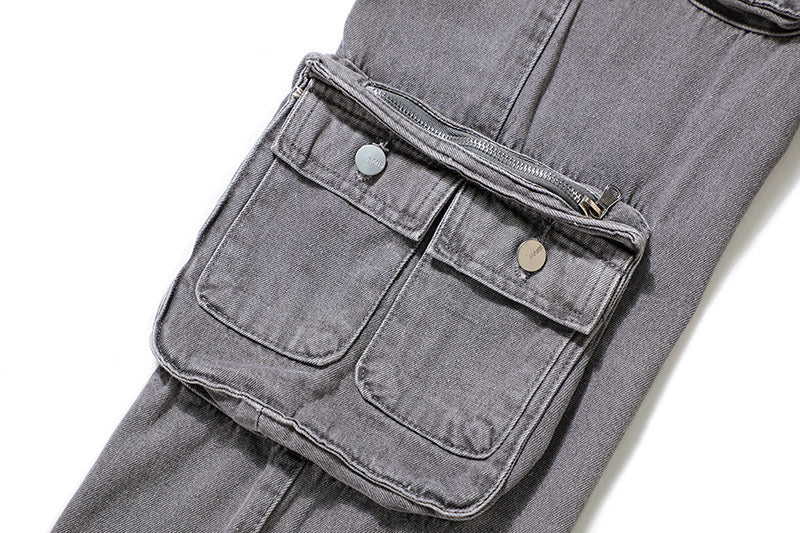 Retro Hip Hop Multi-pocket Cargo Pants Male