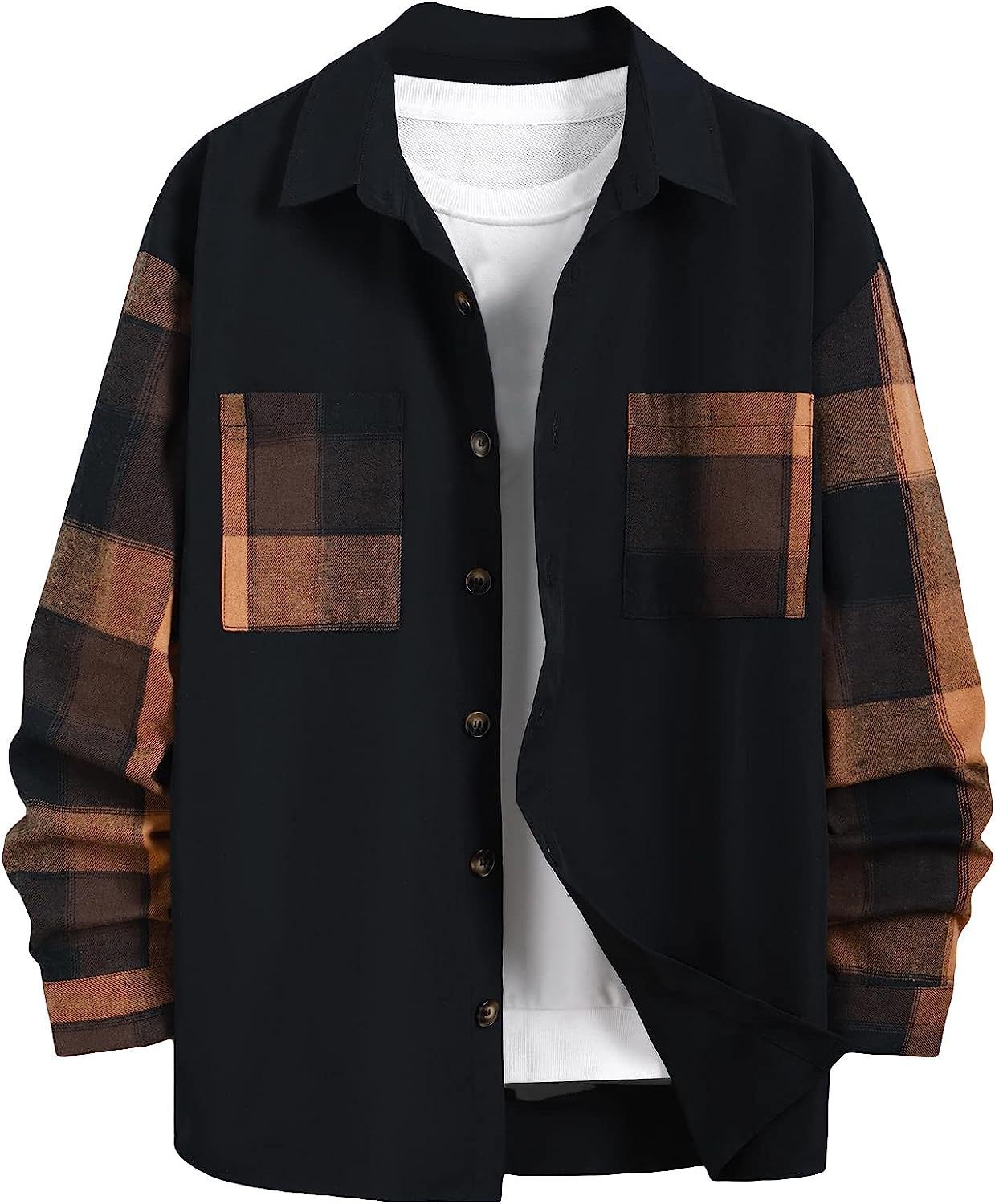 Autumn New Plaid Long Sleeve Men's Casual Shirt