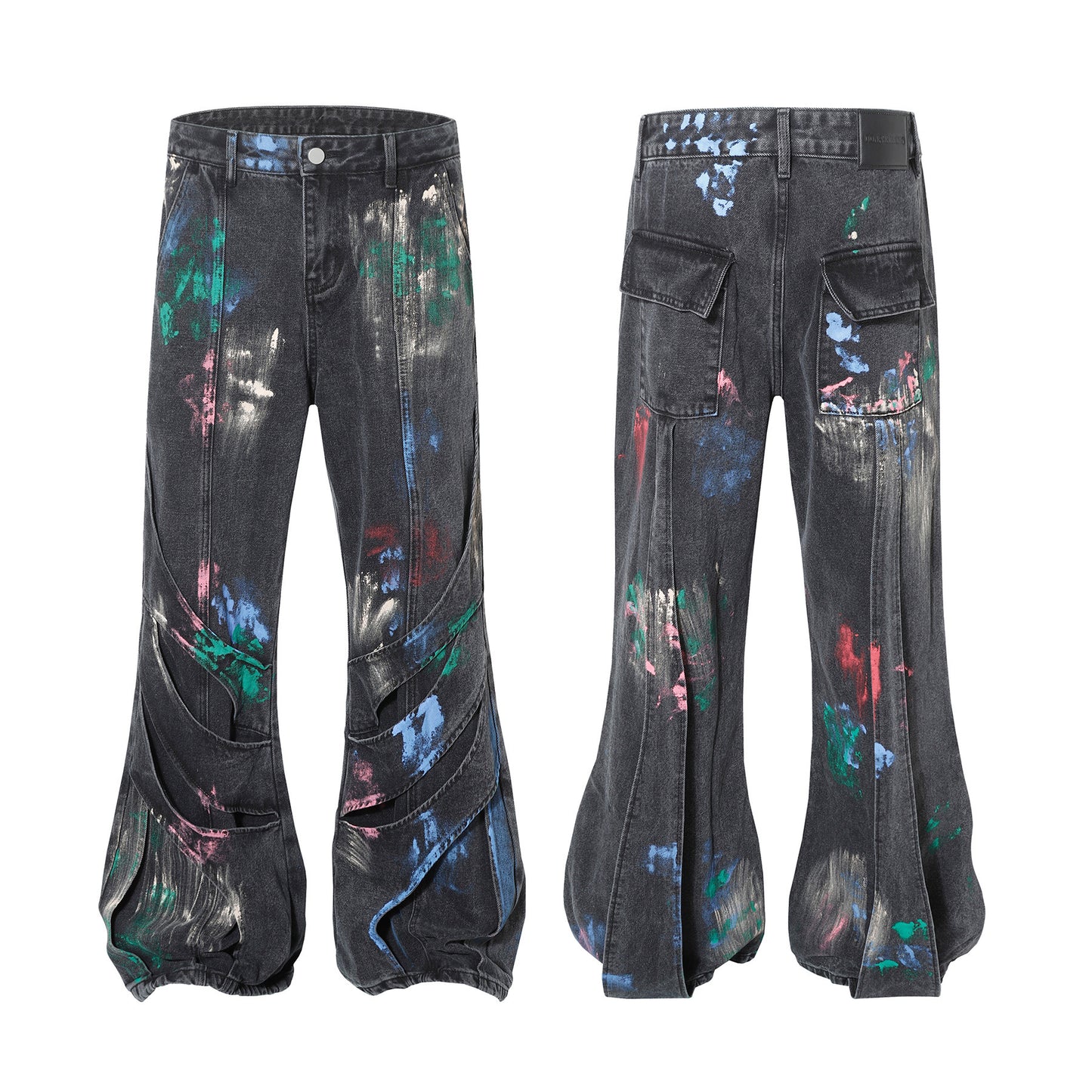 High Street Hand-painted Denim Trousers