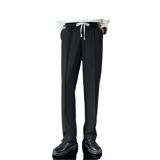 Draping Slim Fit Casual Suit Pants