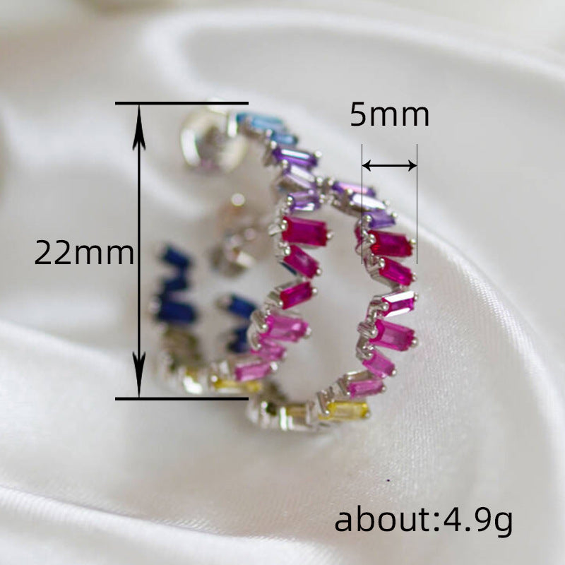 Women's Cool Rainbow Zircon Earrings