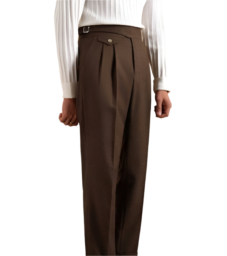 Casual Double Pleated Suit Pants