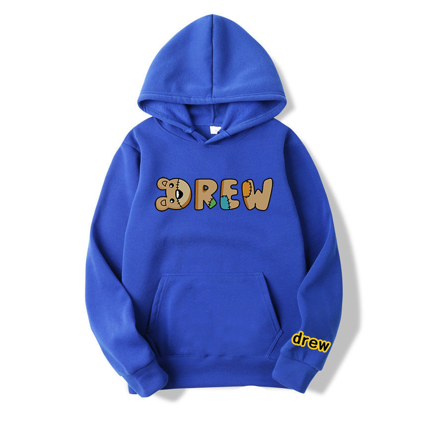 Smiley Print Loose Hoodie