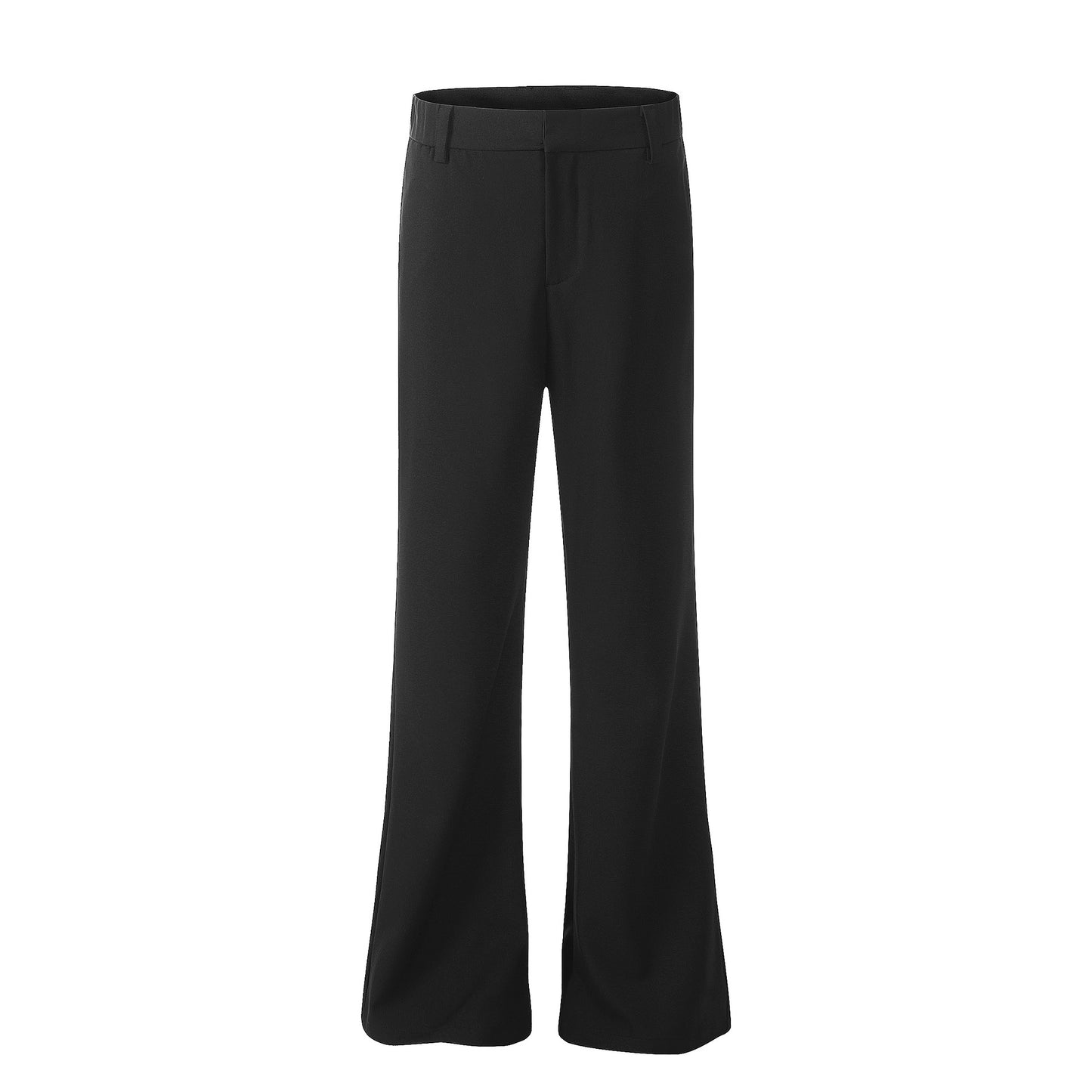 Draping Effect Skinny Black Suit Pants