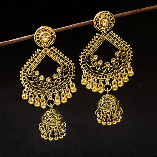 Bell Bird Cage Bohemian Ethnic Style Earrings Female