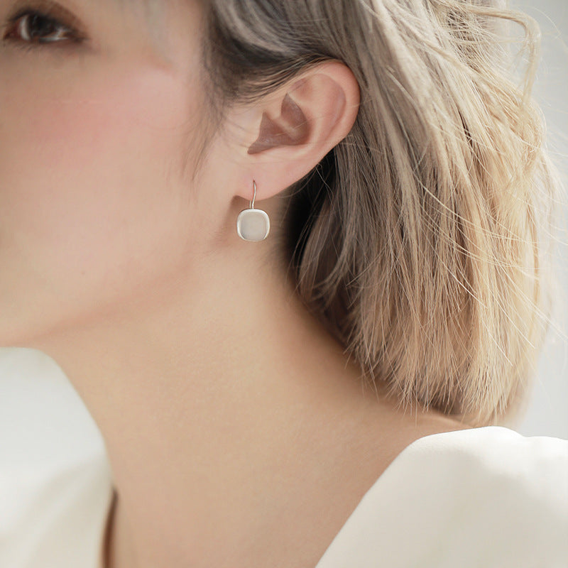 Female Fashion Geometry Pattern Square Ear Studs