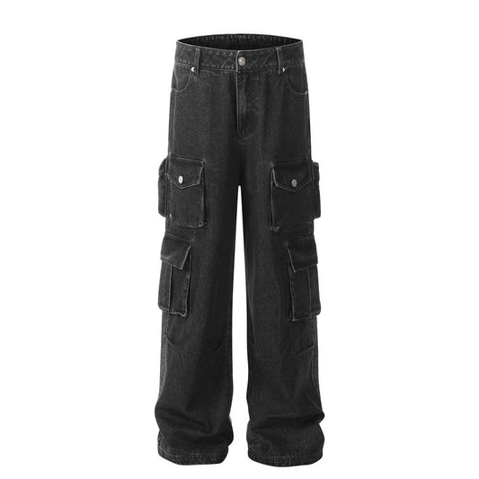 Multi-pocket Stitching Cargo Jeans