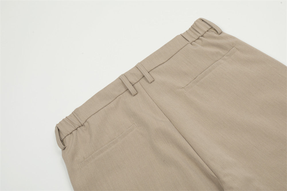 Simple All-match Solid Color Wide Leg Loose Casual Suit Pants Men