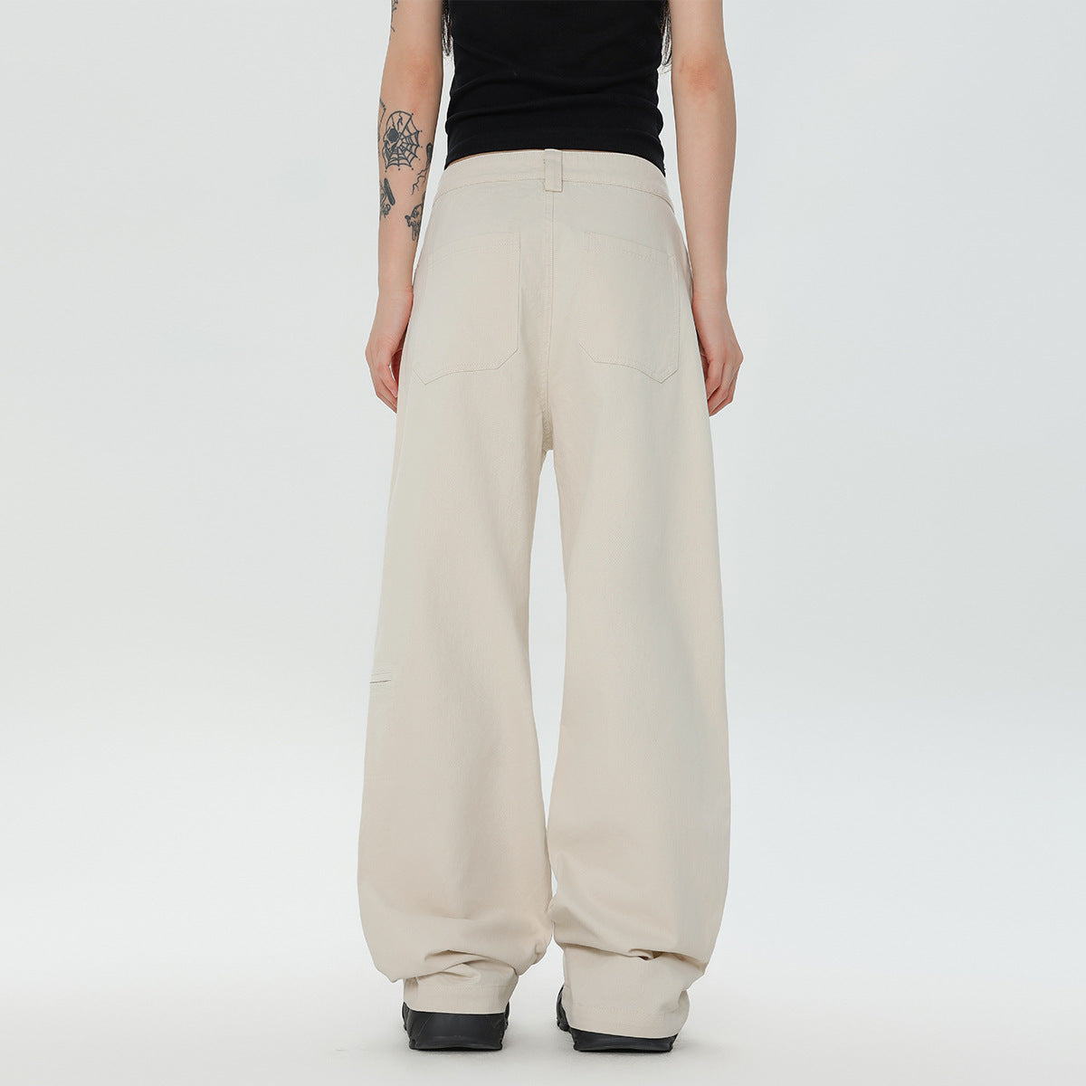 Cotton Loose Straight Cargo Pants