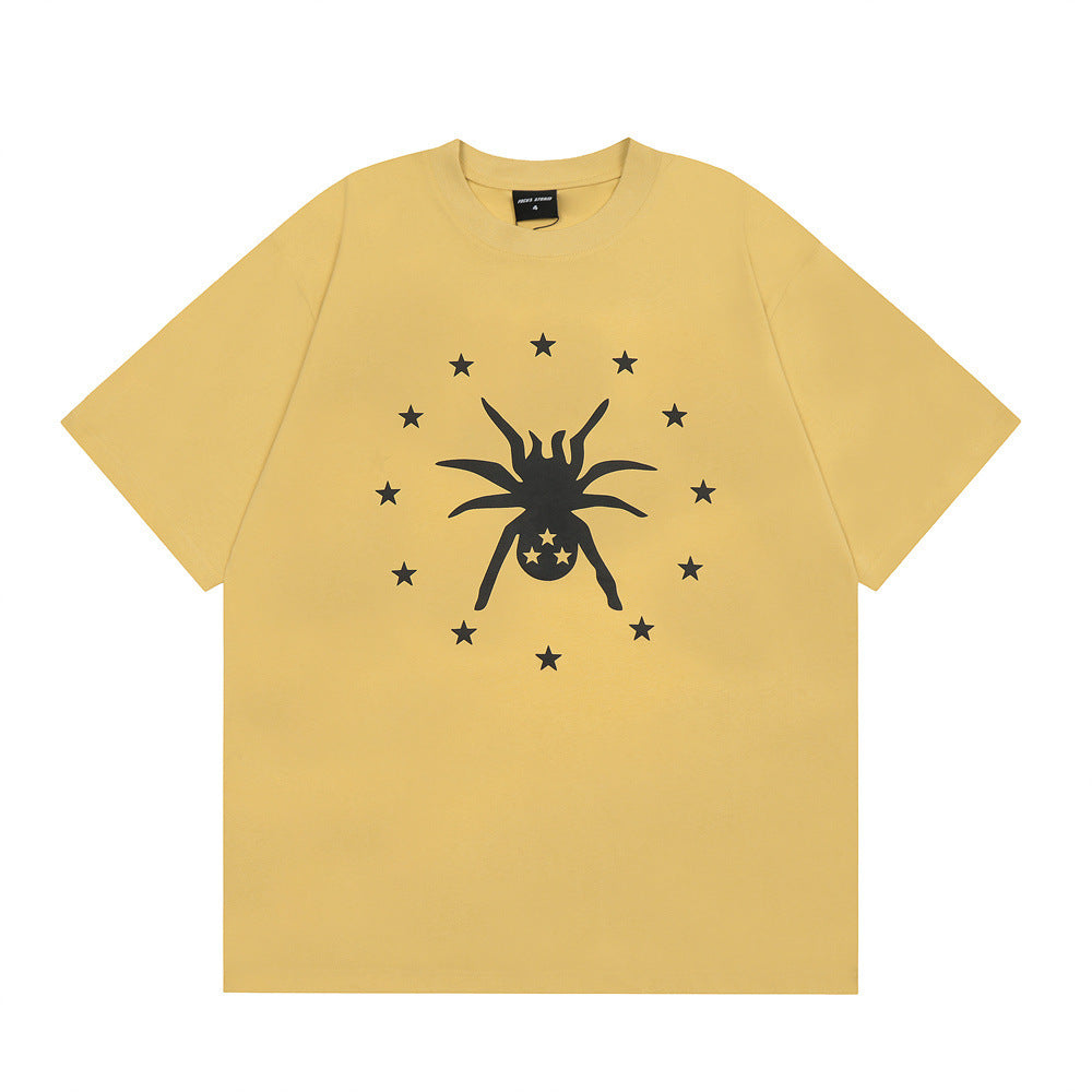 Spider Print Short-sleeved T-shirt For Men