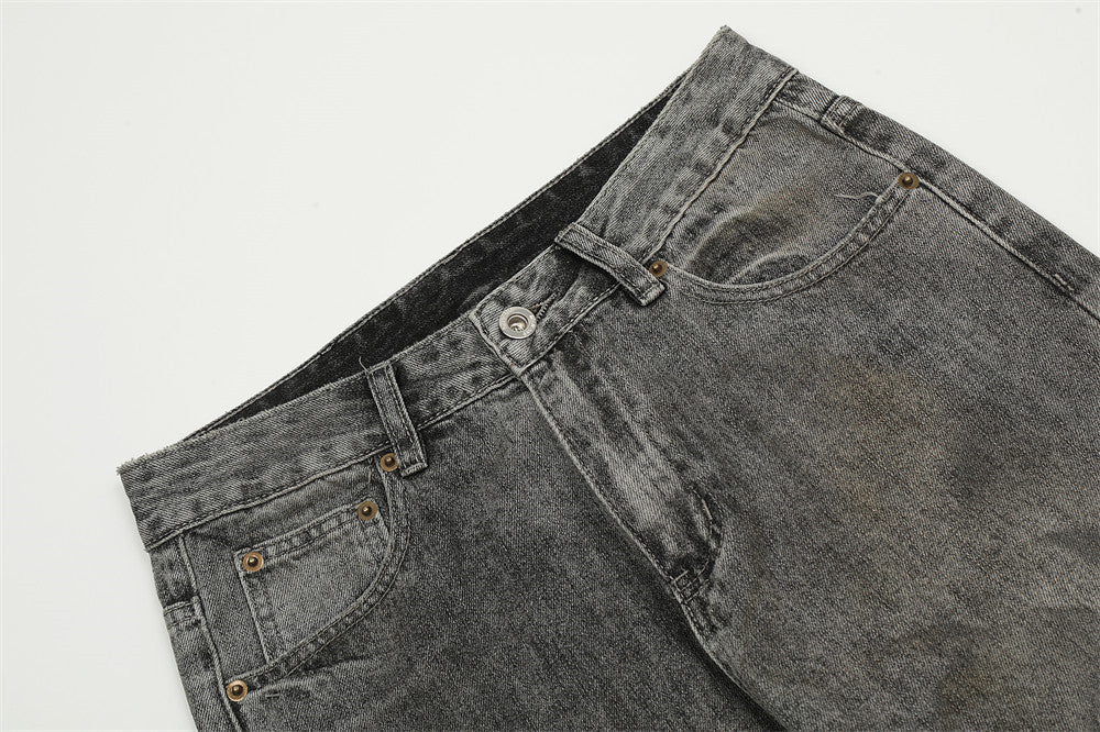 American Retro Distressed Straight Jeans