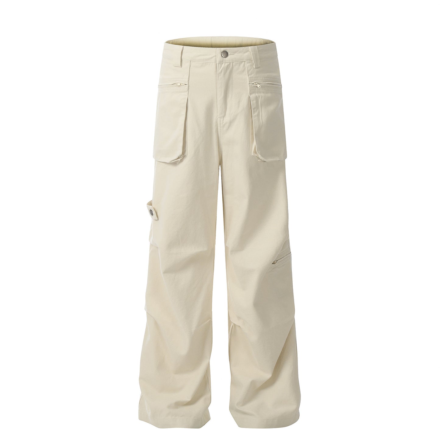 Cotton Loose Straight Cargo Pants