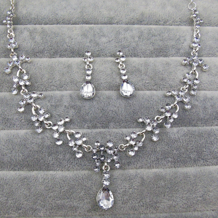 United States foreign trade new bride, wedding jewelry, earrings, necklace set