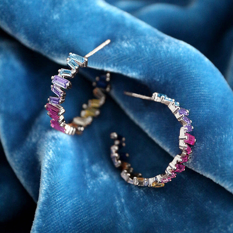 Women's Cool Rainbow Zircon Earrings