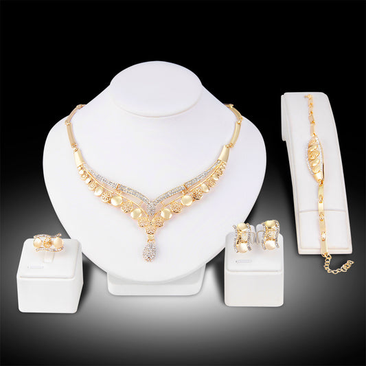 American Exaggerated Jewelry Sets, Women's Bridal Jewelry Four Sets