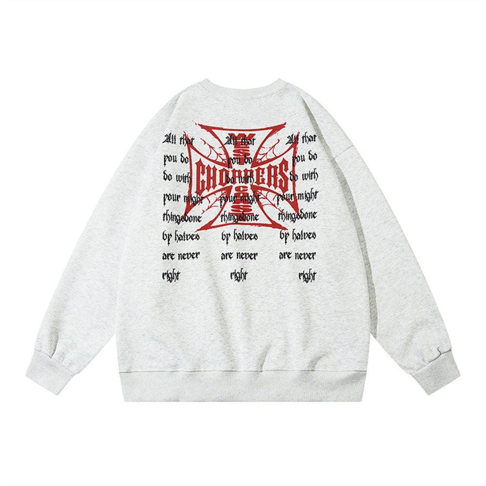 Casual Loose Printed Hip-hop Pullover