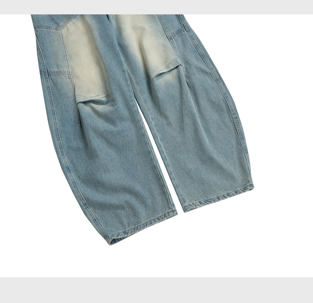 Washed Distressed Design Jeans