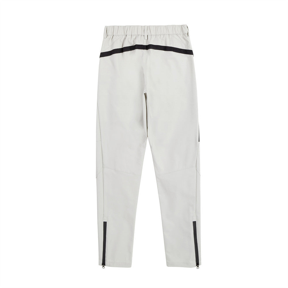 Pleated Knee Patch Casual Ankle Banded Pants