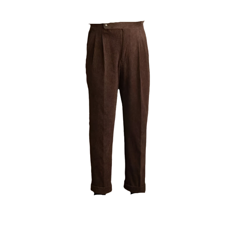 Corduroy Smooth Ankle-length Pants