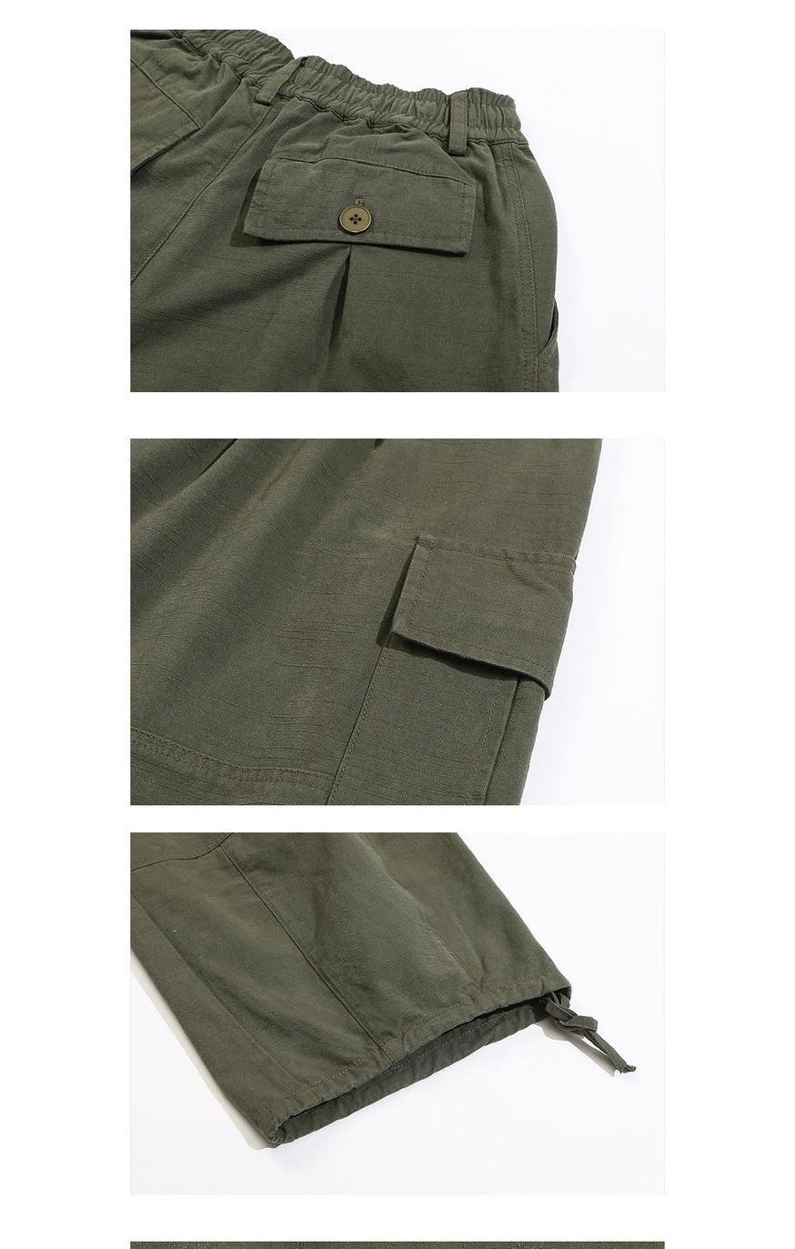 Simple Loose Cargo Pocket Casual Pants