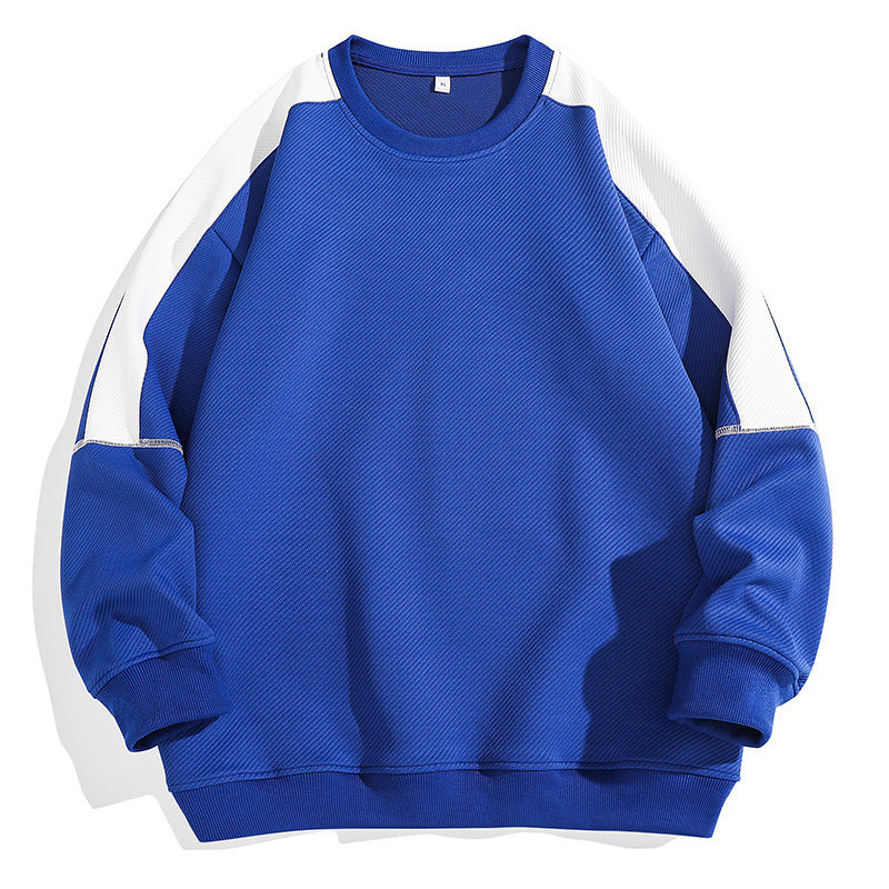 Spring And Autumn New Men's Japanese Contrast-color Stitching Sweatshirt