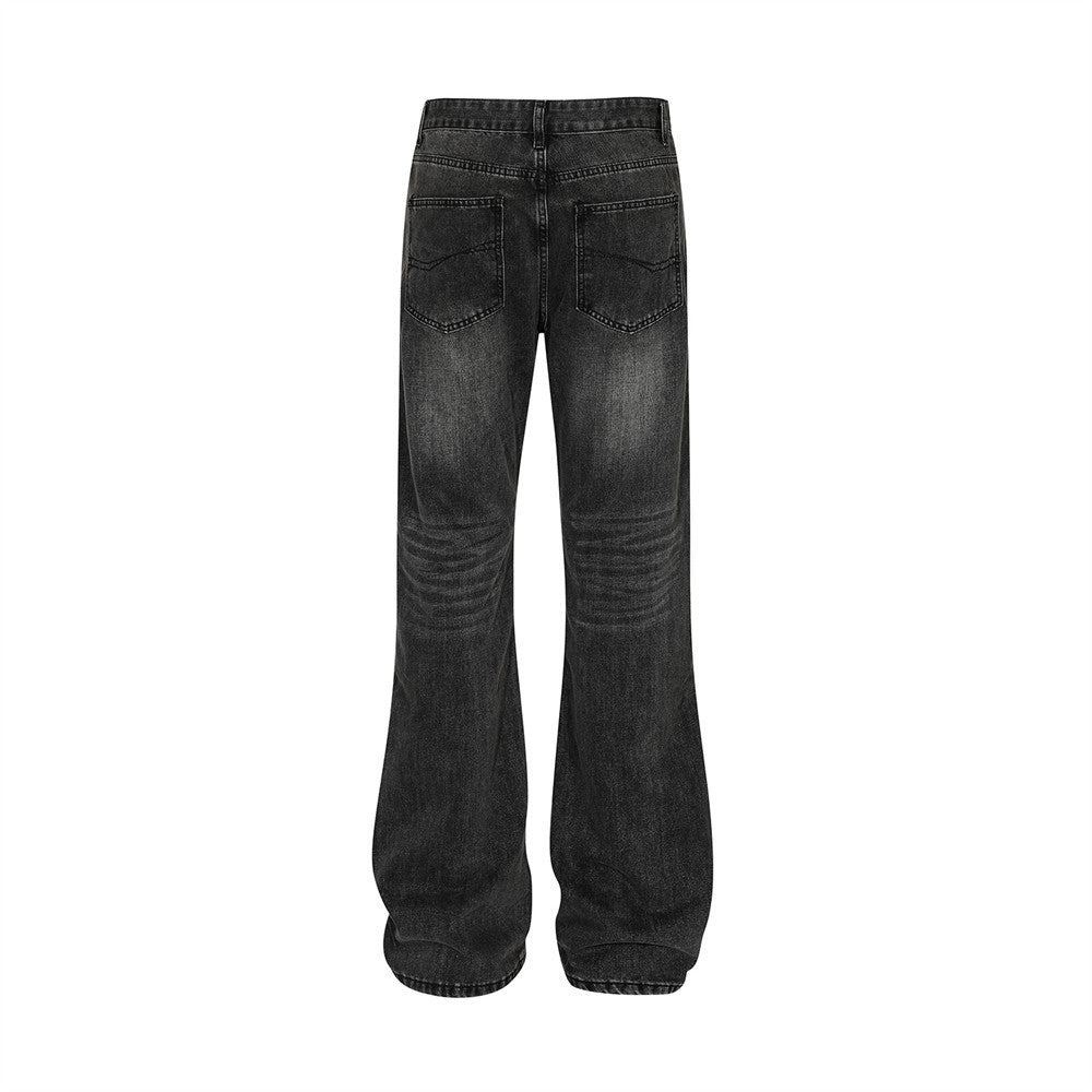 Fashion Wash Denim Trousers Men's Versatile