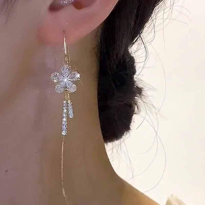 Super Flash Snowflake EAR Thread Women's Simple Fashion