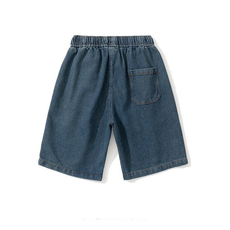 Simple Pants Loose Stone Washed Denim