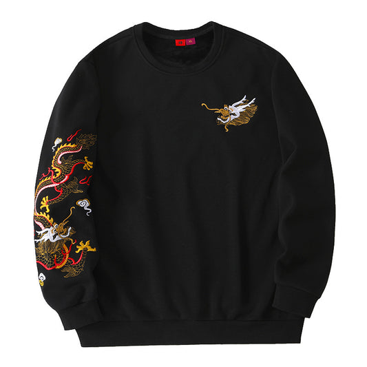 Chinese Style Embroidery Dragon Pattern Sweater