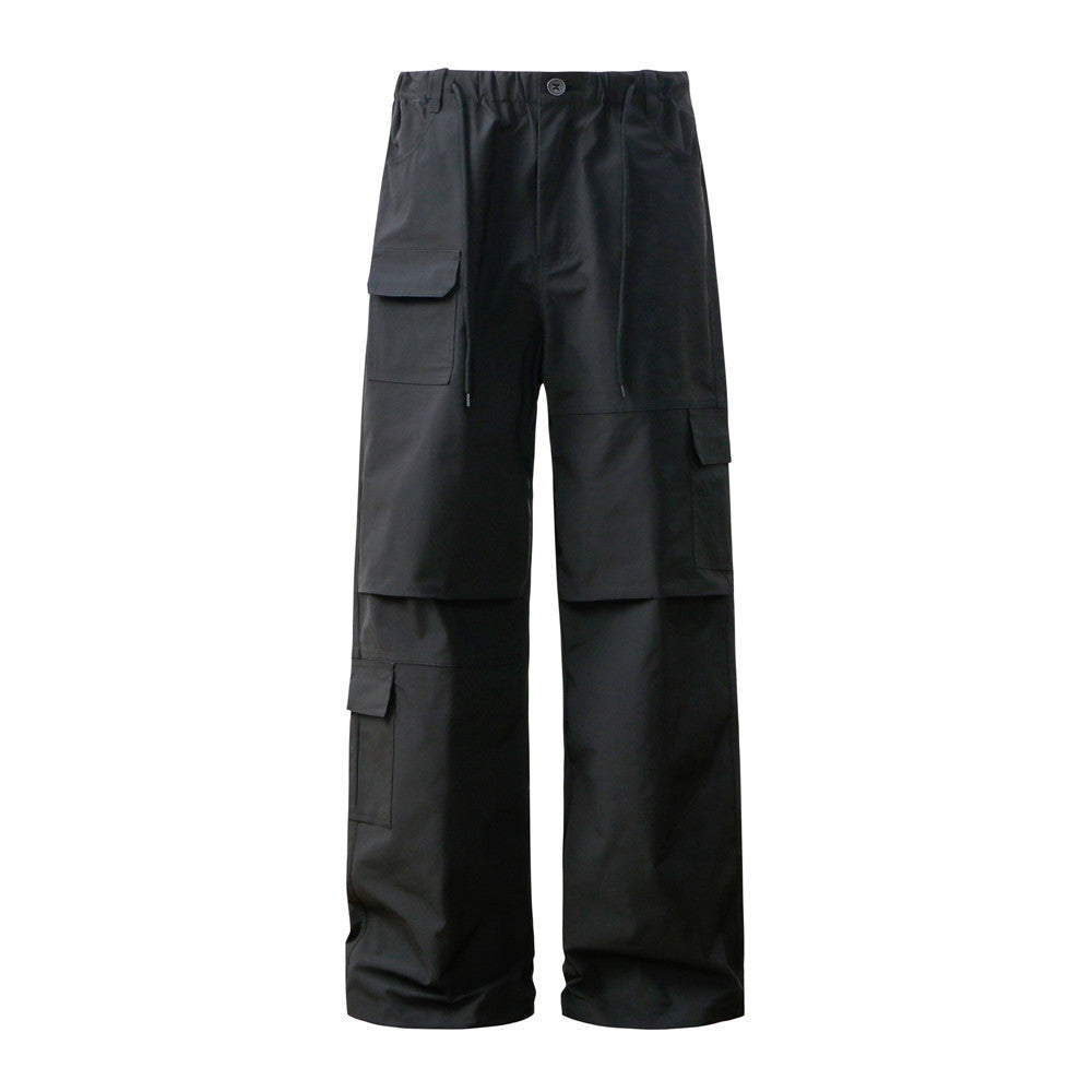 Irregular Pocket Straight-leg Trousers