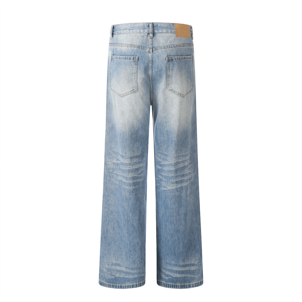 Fashion Unique Gradient Denim Men Trousers