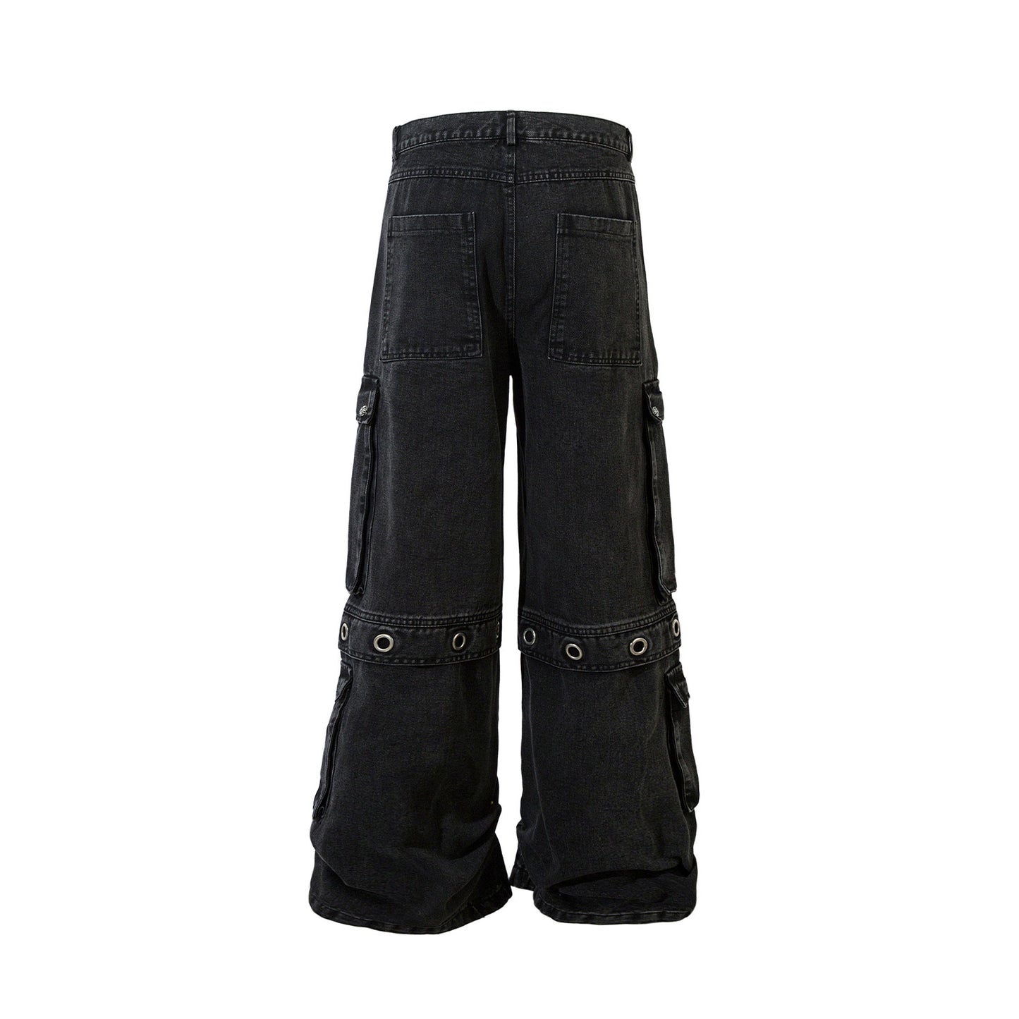 Heavy Industry Multi-splicing Metal Buckle Trousers