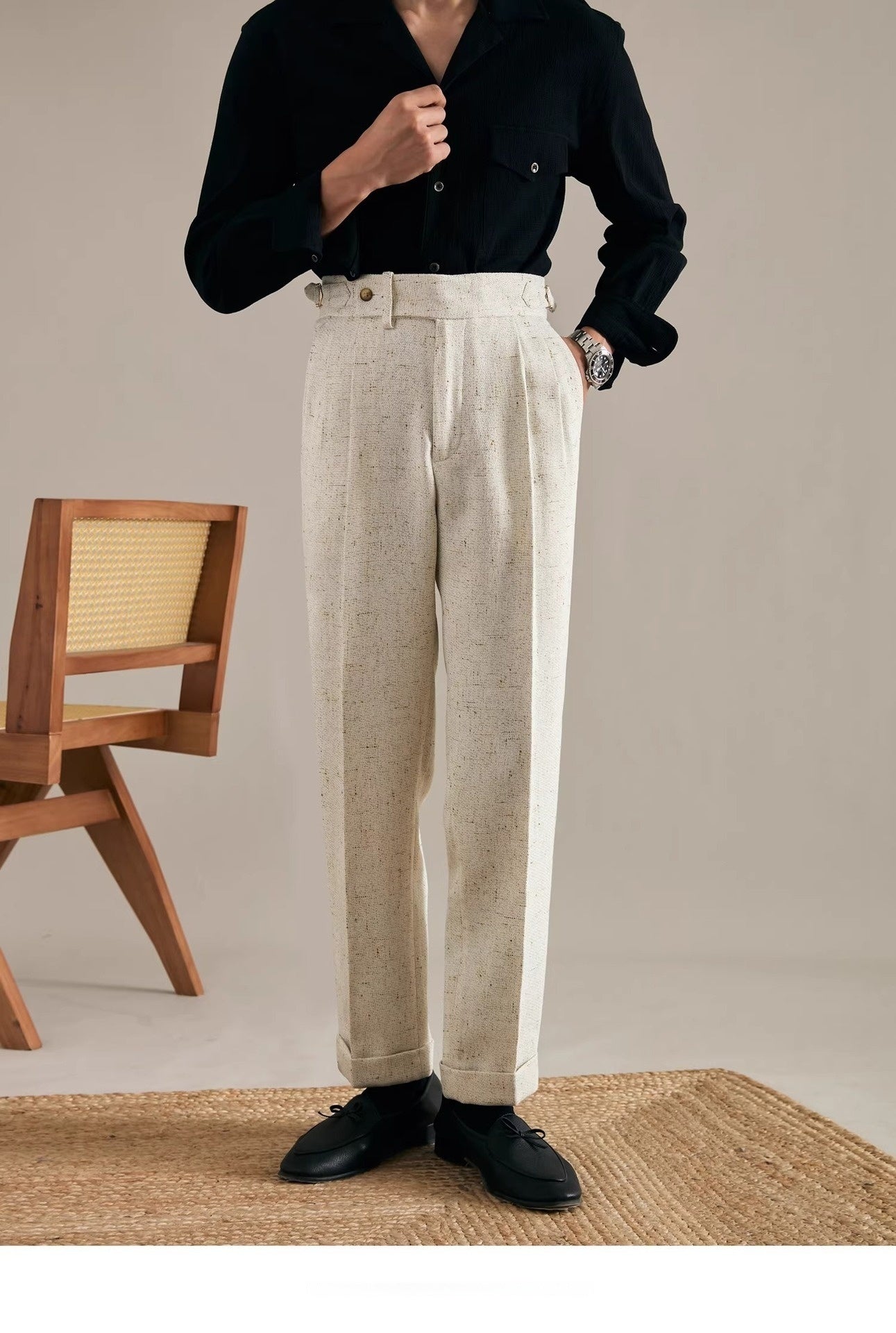 Retro High-grade Straight Casual Trousers