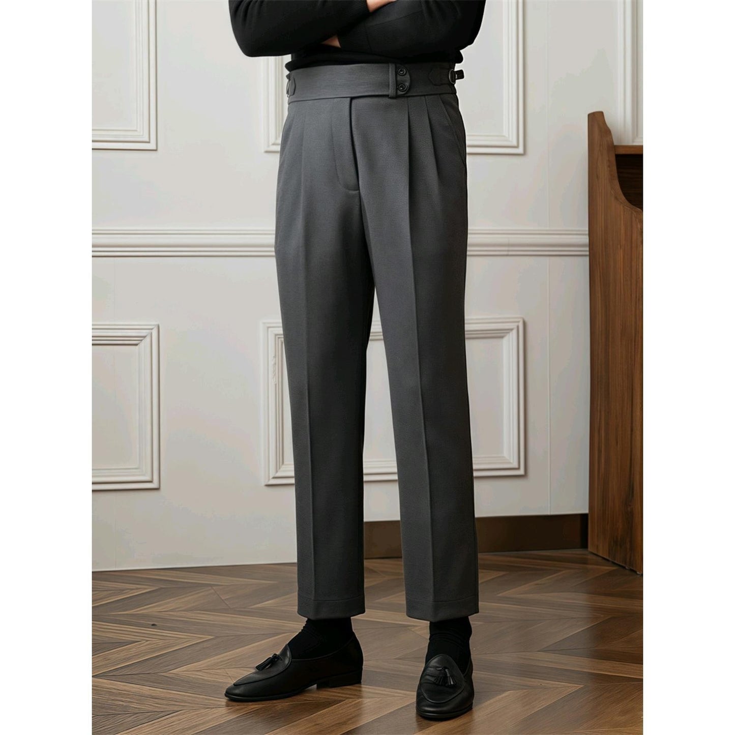 Light Luxury Casual Pants Trendy Business Slim-fit Pants