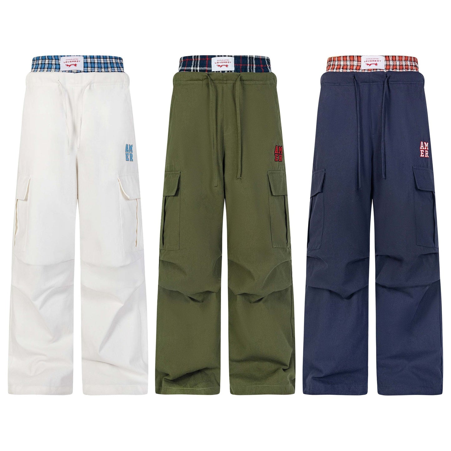 High Street American Patchwork  Casual Working Pants