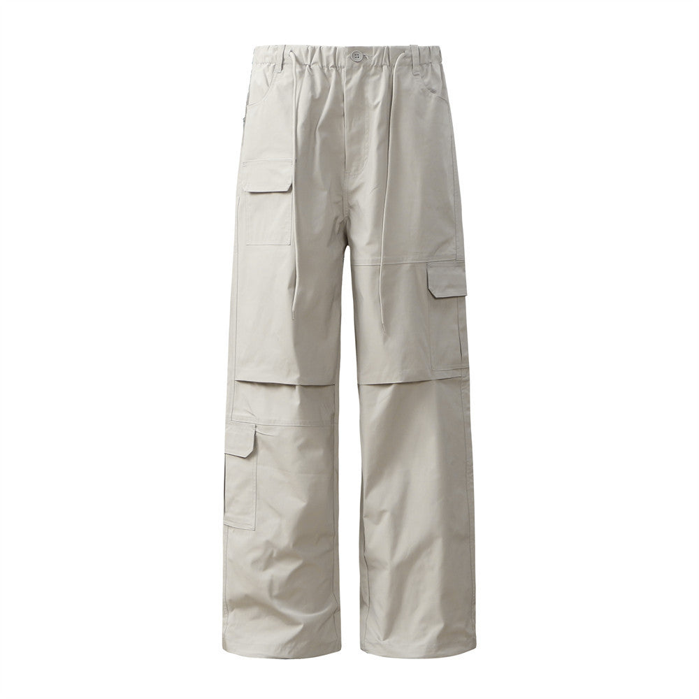 Irregular Pocket Straight-leg Trousers