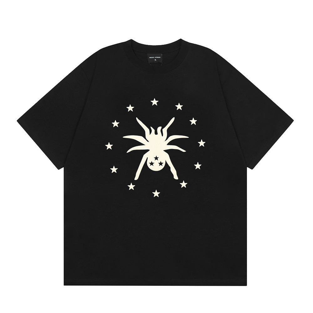 Spider Print Short-sleeved T-shirt For Men