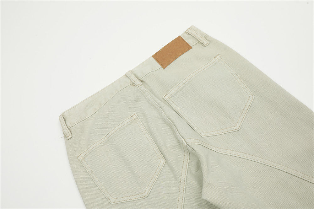 Fashion Wash Yellow Mud Color Jeans