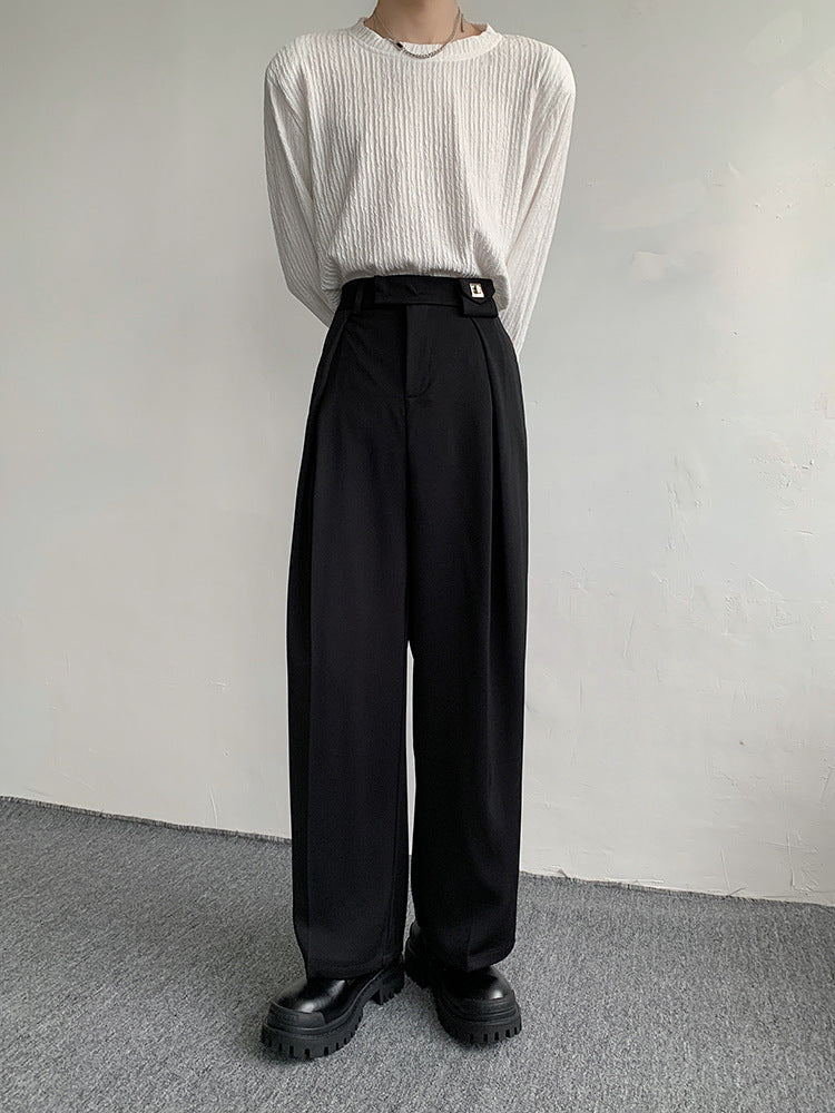 Loose Solid Color Simple Wide-leg Casual Pants