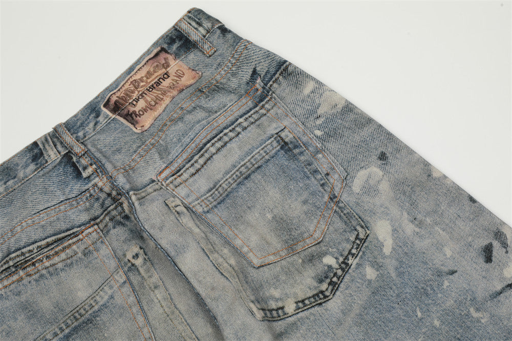 Fashion Splash-ink Painting Jeans For Men