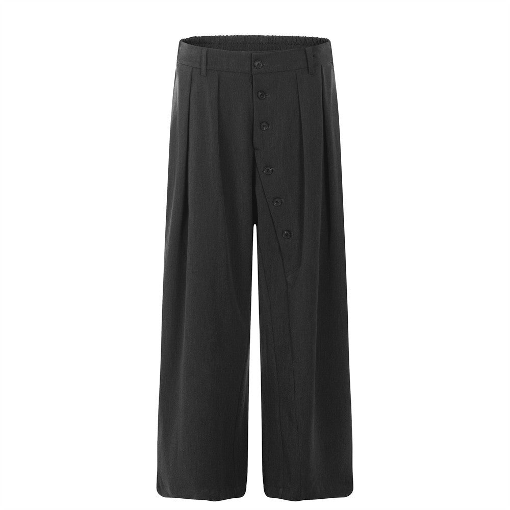 Loose Design Draping Wide Leg Trousers