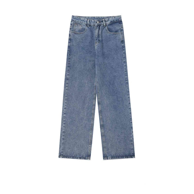 Retro Worn Looking Washed-out Straight Jeans