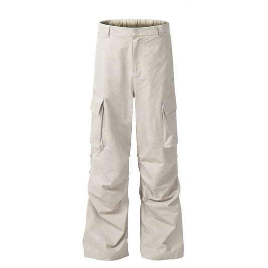 Multi-pocket Pleated Casual Working Pants