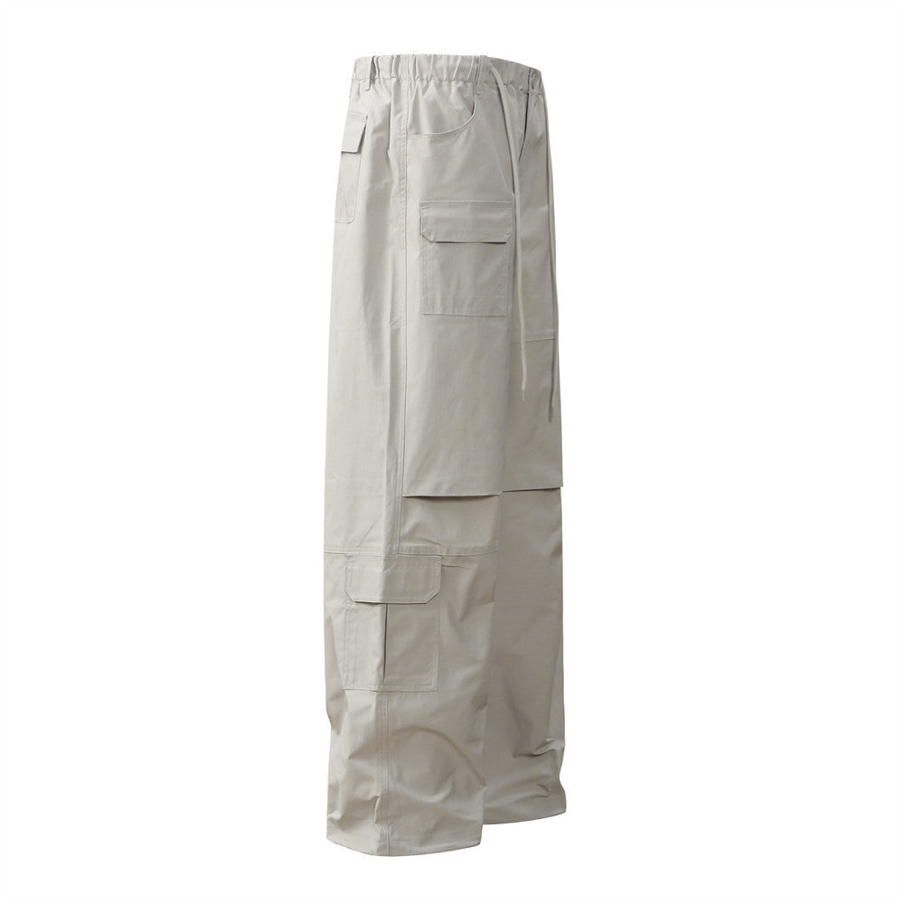 Irregular Pocket Straight-leg Trousers