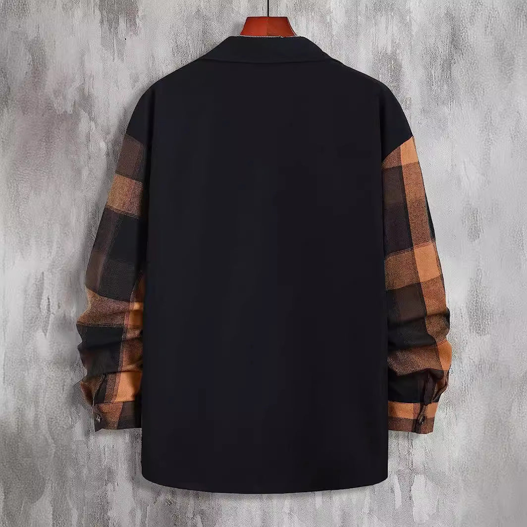 Autumn New Plaid Long Sleeve Men's Casual Shirt