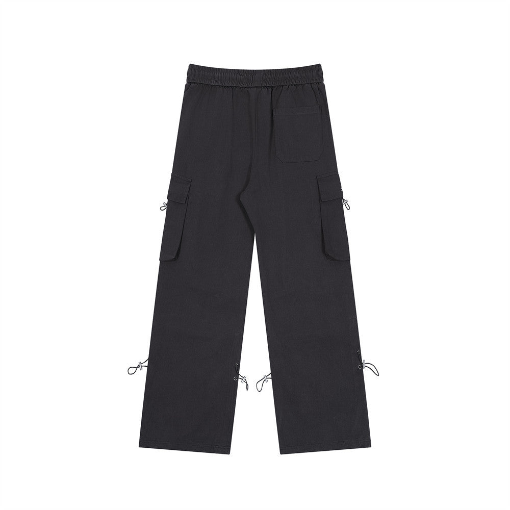 Multi-pocket Sports Loose Straight-leg Pants