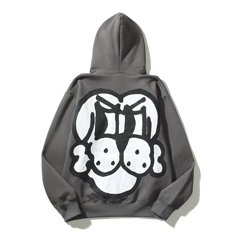 Cartoon Dog Head Graffiti Printed Hoodie