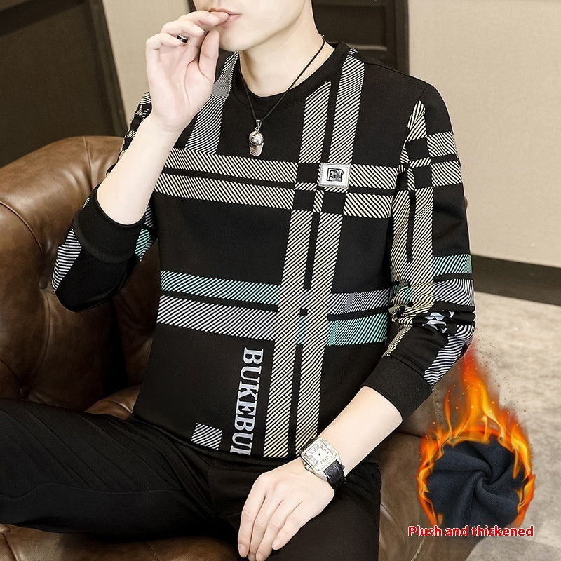 Heavy Sweater Fleece-lined Thick Fashion